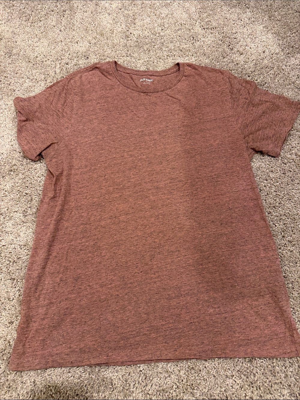 Old Navy Men's Heather Rust Short Sleeve Crew Tee